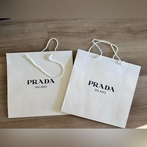 Prada Bundle of 2 paper Shopping bag 14*14